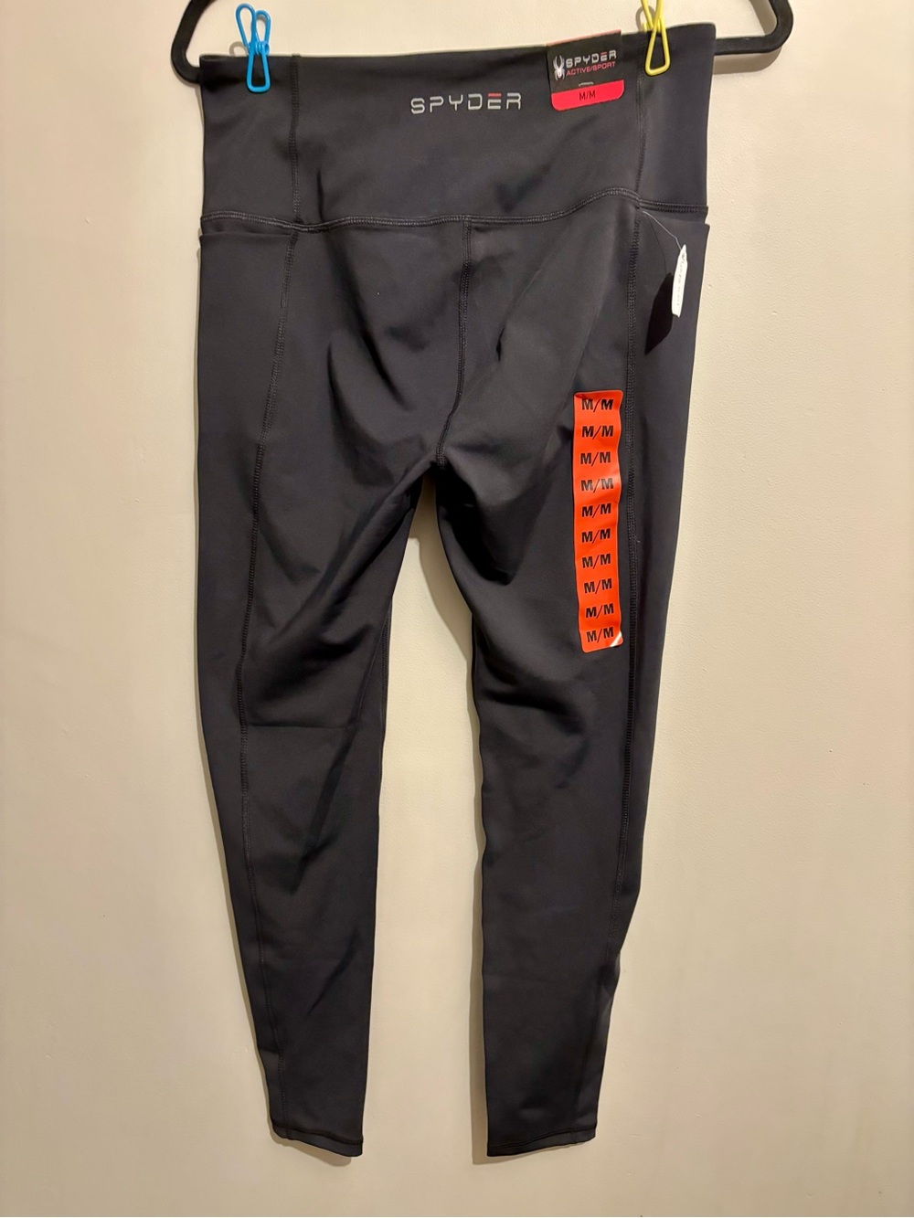 Spyder Black Leggings with Orange Accent
